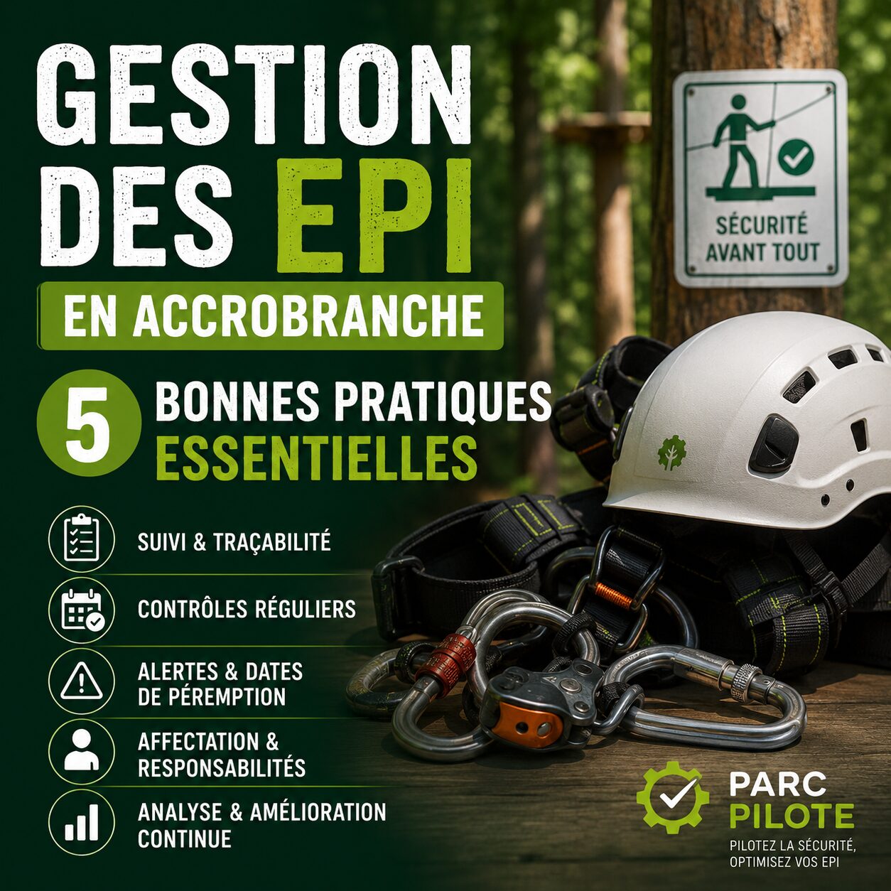 Gestion EPI accrobranche : 5 bonnes pratiques essentielles